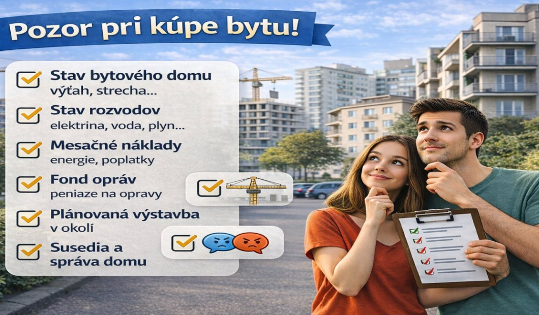 Pri kúpe bytu nestačí len pekný interiér a dobrá lokalita